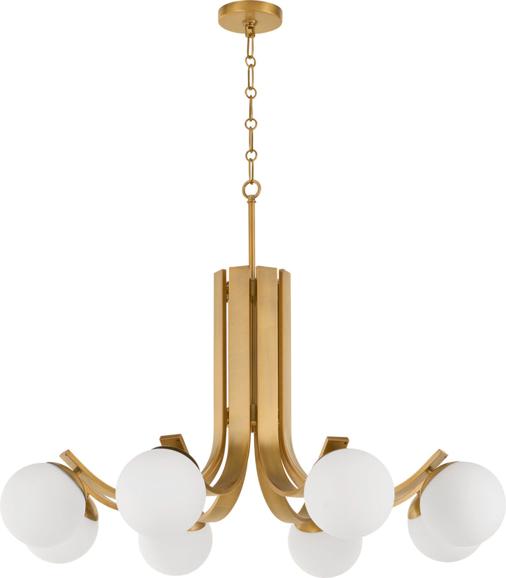 CESTA 8 Light Chandelier - Brushed Brass