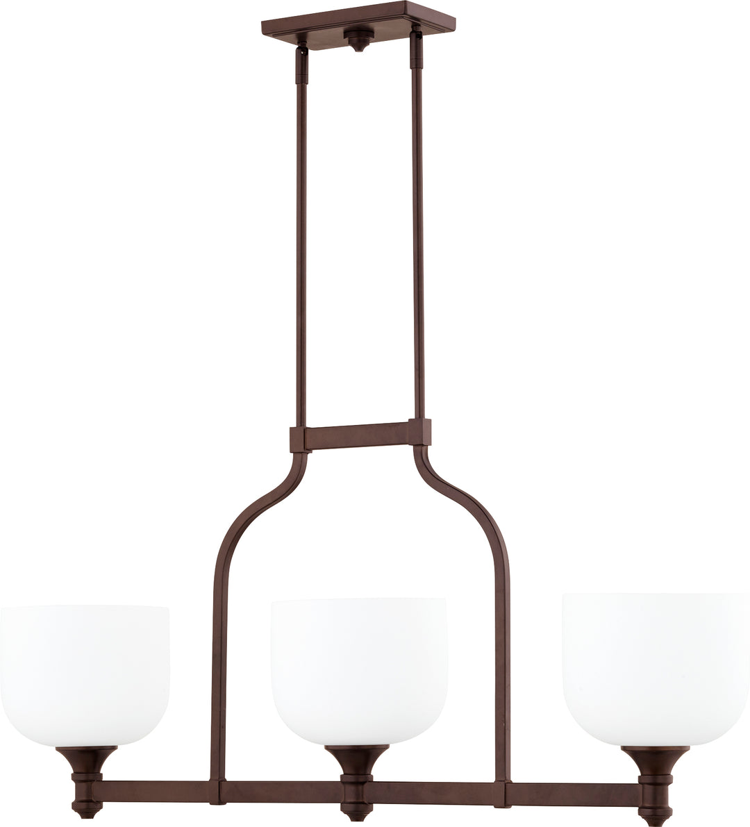 Richmond 3 Light Up Island - Oiled Bronze