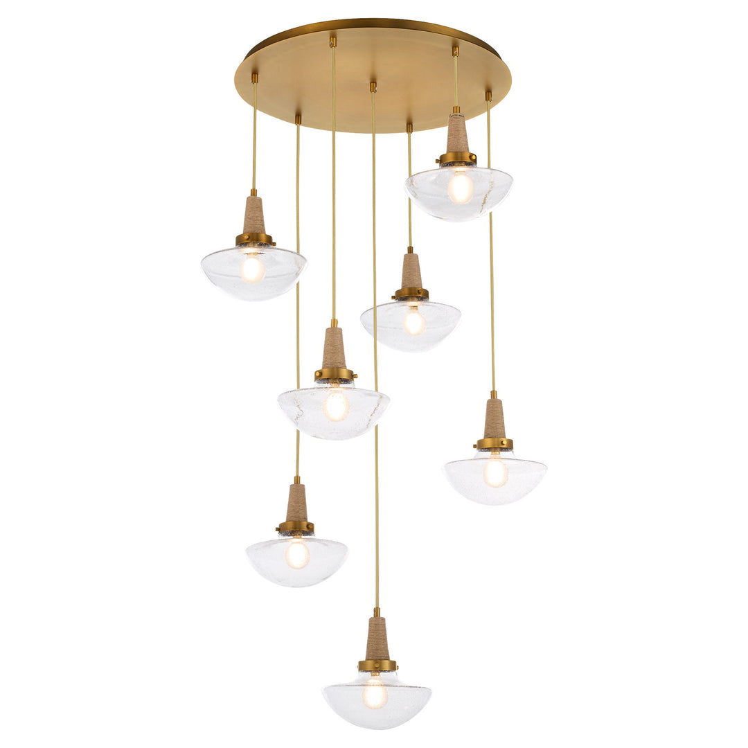 STOCKPORT 7-Light Pendant - Brushed Brass