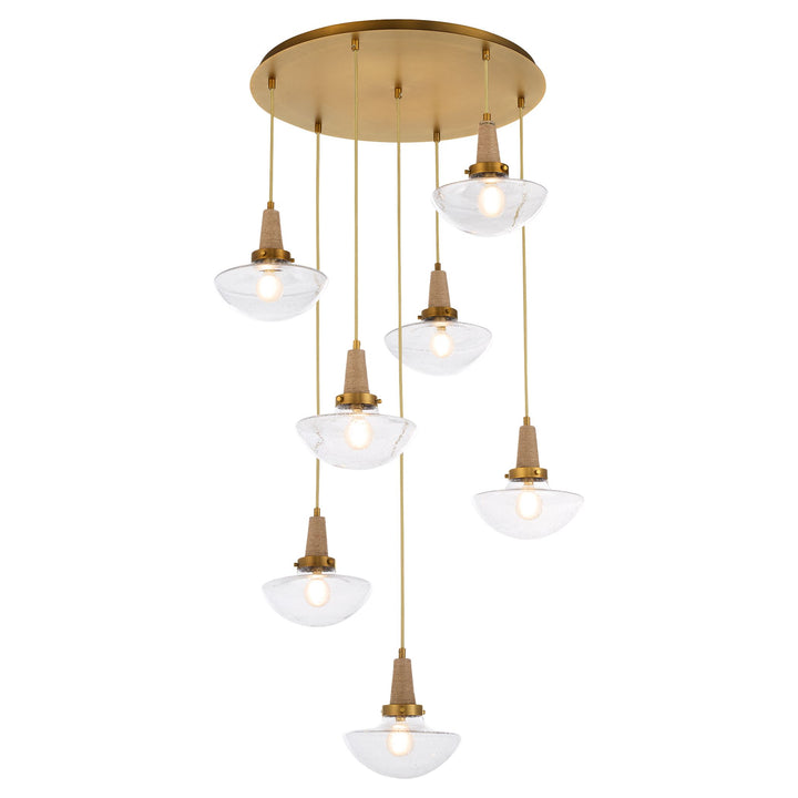 STOCKPORT 7-Light Pendant - Brushed Brass