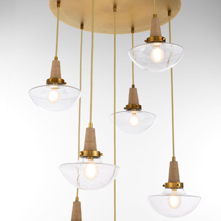 STOCKPORT 7-Light Pendant - Brushed Brass