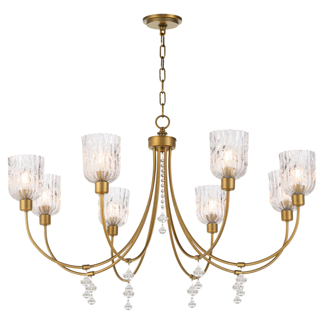 MERIAM 8-Light Chandelier - Brushed Brass