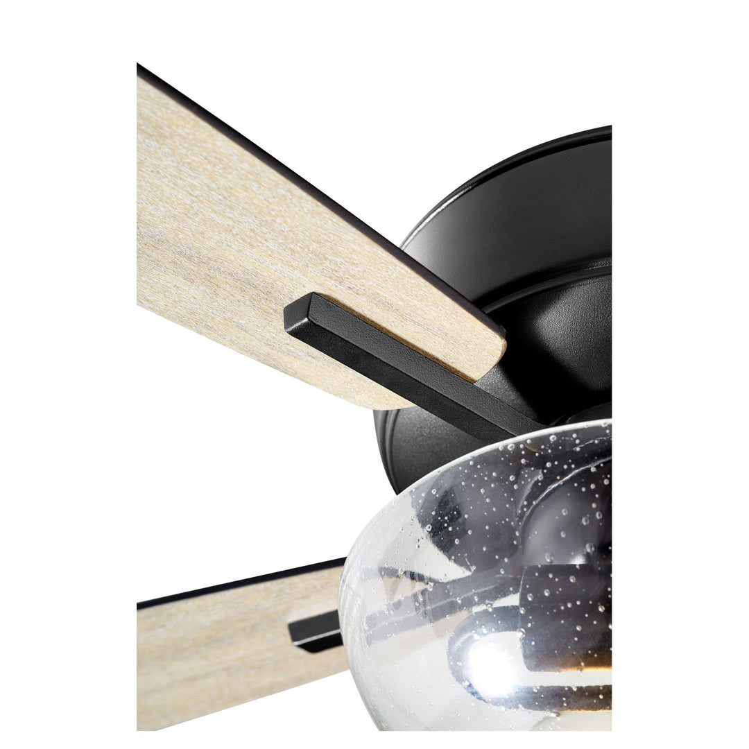 Breeze 52" Black Transitional Ceiling Fan - Textured Black