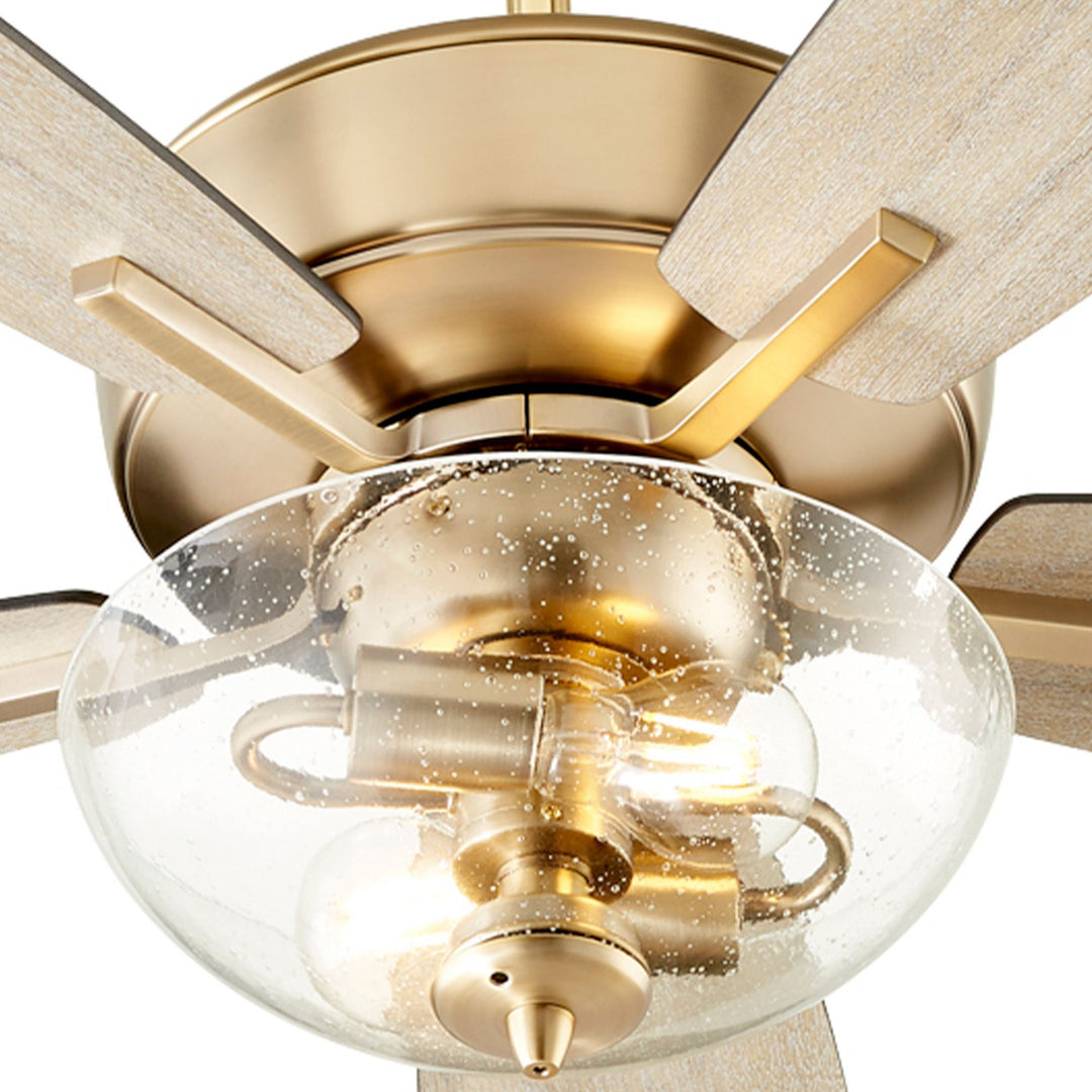 Breeze 52" Aged Brass Transitional Ceiling Fan