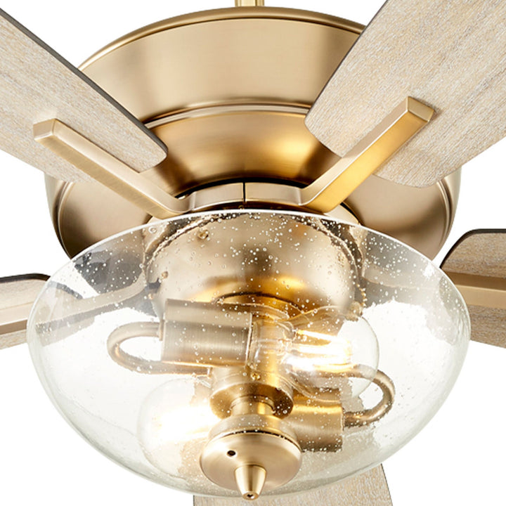 Breeze 52" Aged Brass Transitional Ceiling Fan