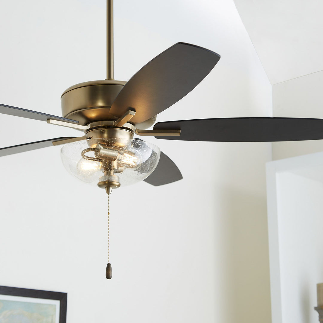 Breeze 52" Aged Brass Transitional Ceiling Fan