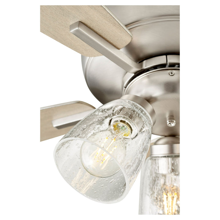 Breeze 52" Satin Nickel Transitional Ceiling Fan