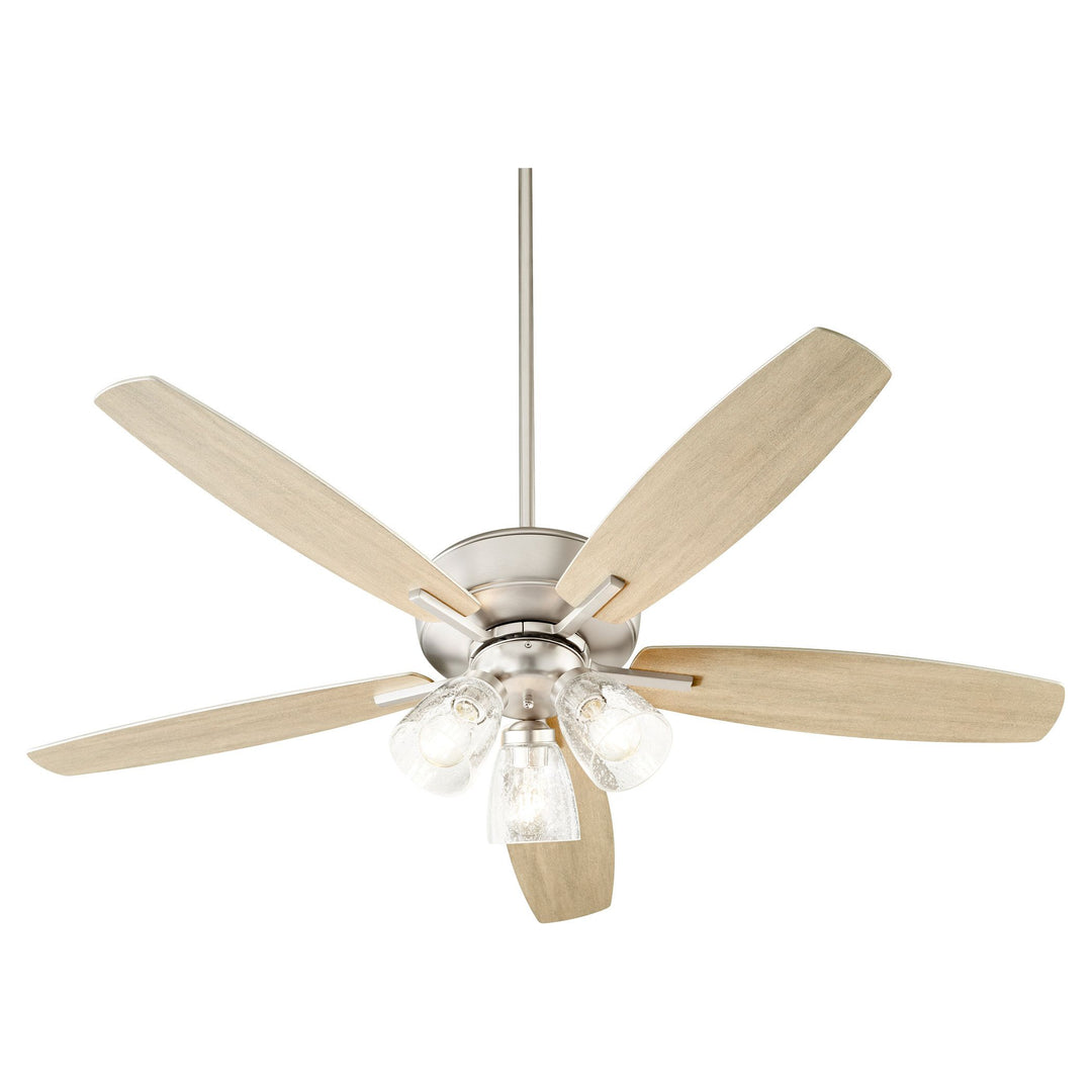 Breeze 52" Satin Nickel Transitional Ceiling Fan