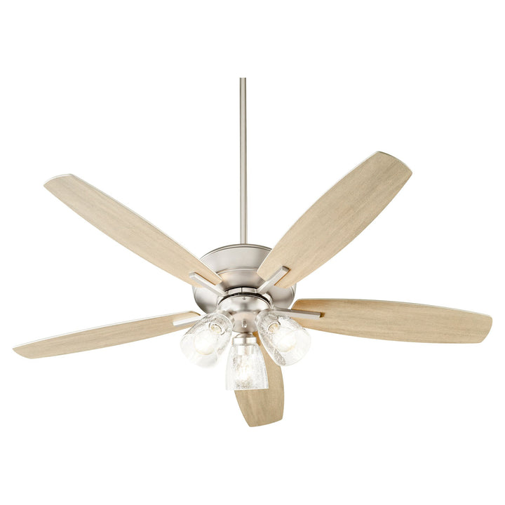 Breeze 52" Satin Nickel Transitional Ceiling Fan