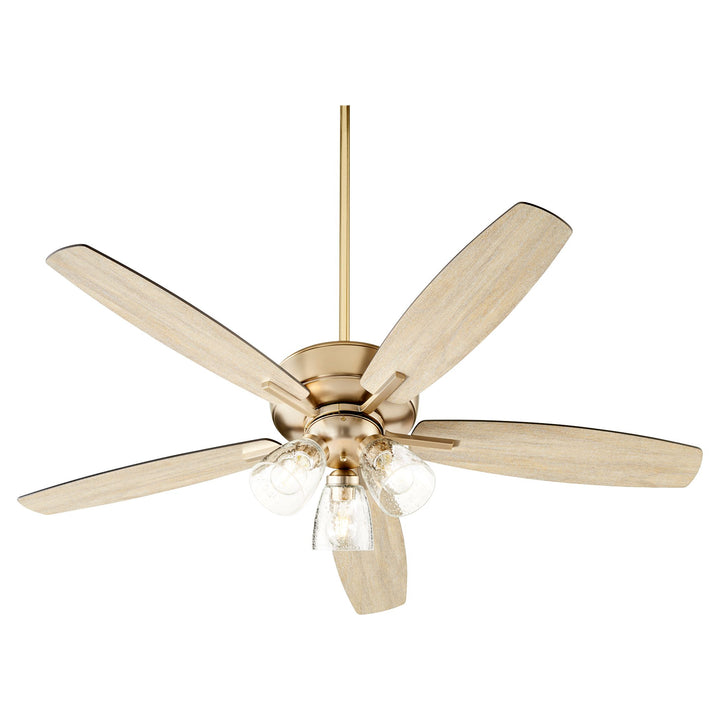 Breeze 52" Aged Brass Transitional Ceiling Fan