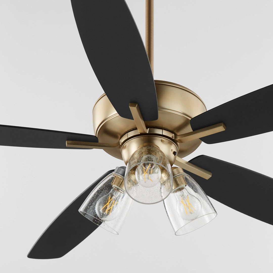 Breeze 52" Aged Brass Transitional Ceiling Fan
