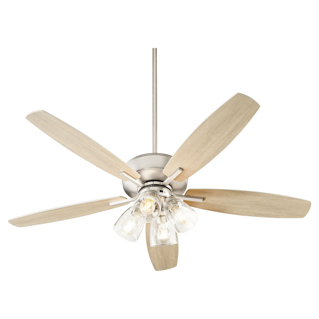 Breeze 52" Satin Nickel Transitional Ceiling Fan