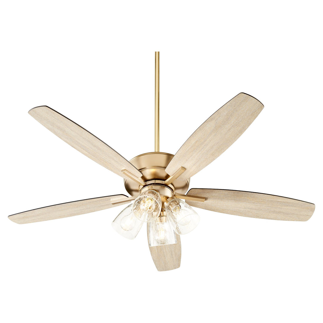Breeze 52" Aged Brass Transitional Ceiling Fan