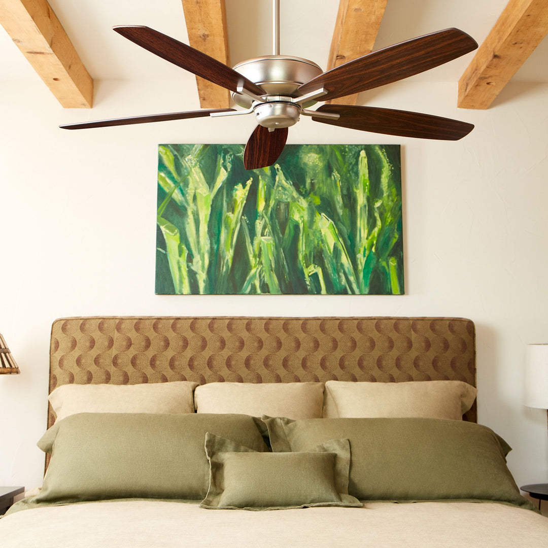 Breeze 52" Satin Nickel Transitional Ceiling Fan