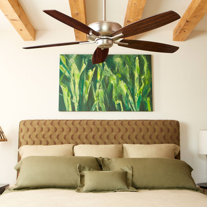 Breeze 52" Satin Nickel Transitional Ceiling Fan