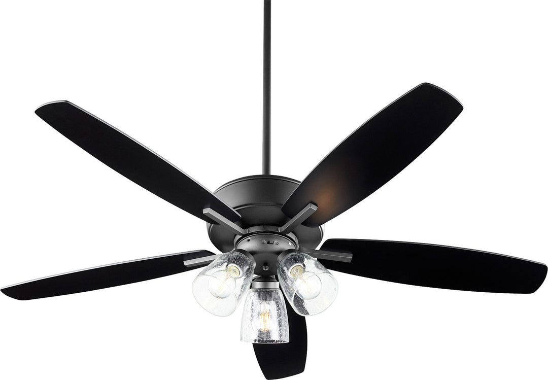 Breeze 52" Black Transitional Ceiling Fan - Textured Black