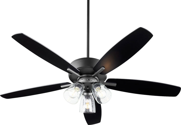 Breeze 52" Black Transitional Ceiling Fan - Textured Black