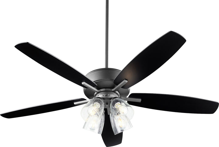 Breeze 52" Black Transitional Ceiling Fan - Textured Black