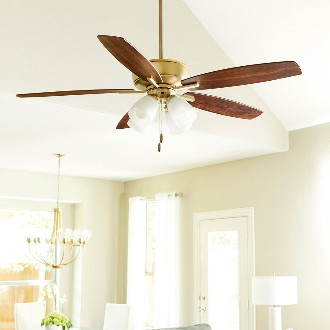 Breeze 52" Aged Brass Transitional Ceiling Fan
