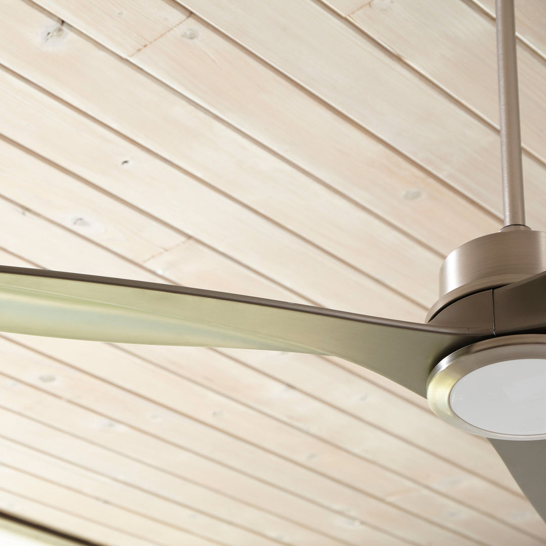 Kress 60-in 3 Blade Satin Nickel Modern and Contemporary Ceiling Fan