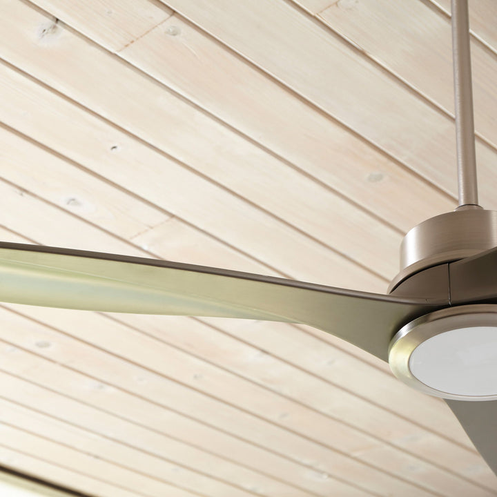 Kress 60-in 3 Blade Satin Nickel Modern and Contemporary Ceiling Fan
