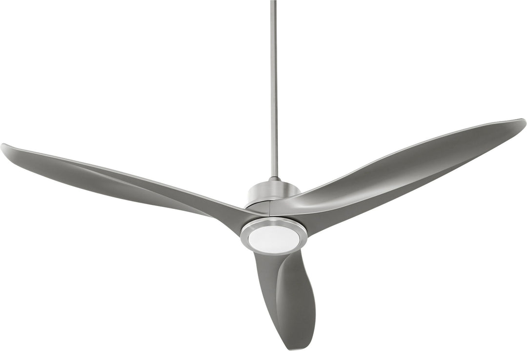 Kress 60-in 3 Blade Satin Nickel Modern and Contemporary Ceiling Fan