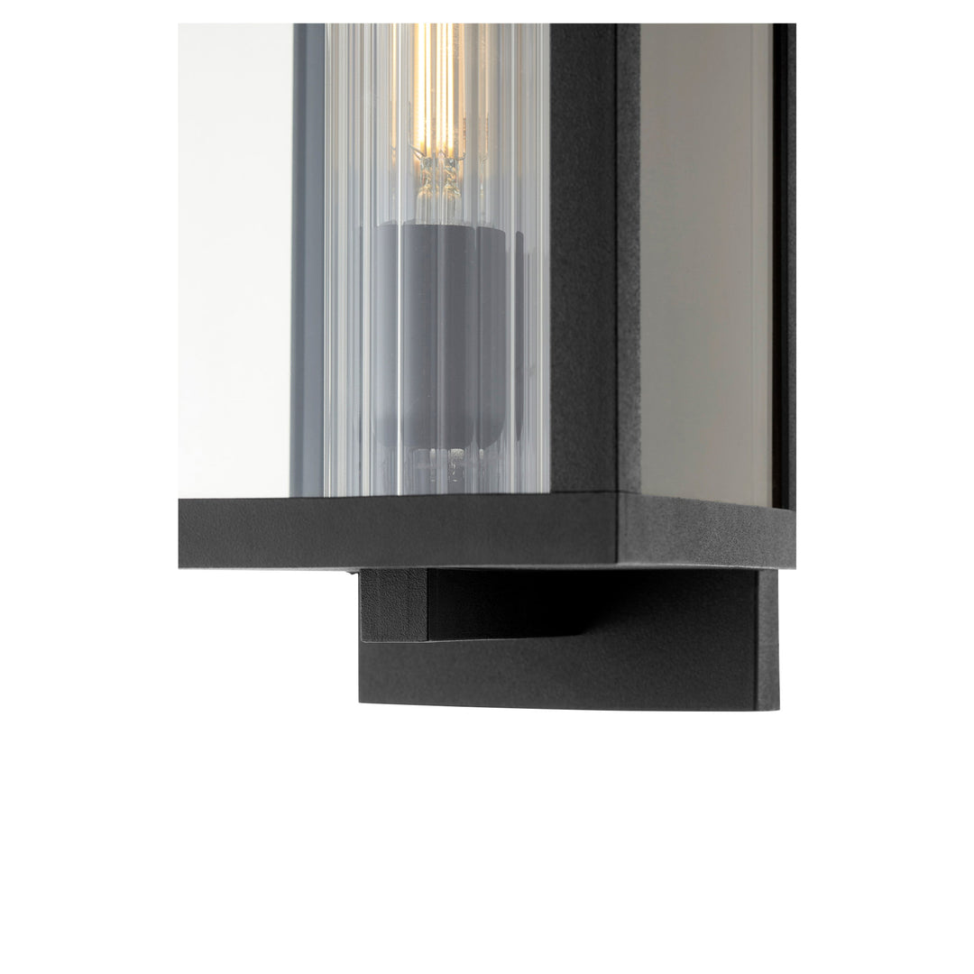 Parks 12" 1-Light Black Outdoor Wall Lantern | Marine/Coastal Grade