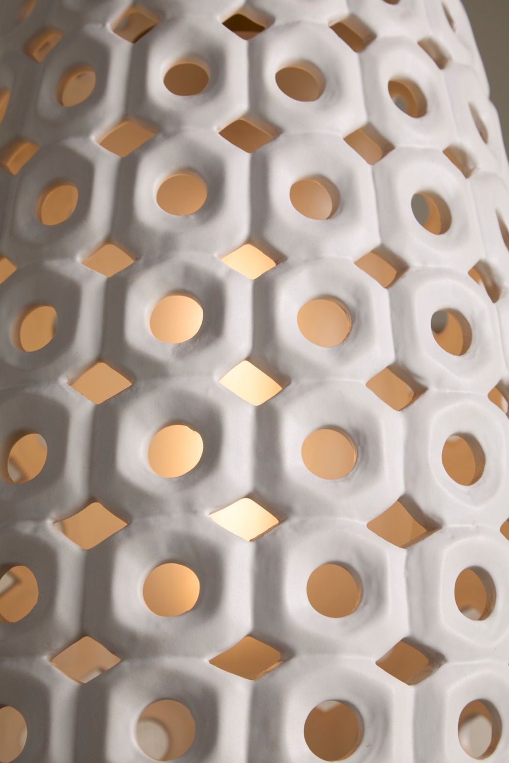 Varro Ceramic Pendant - Aged Brass
