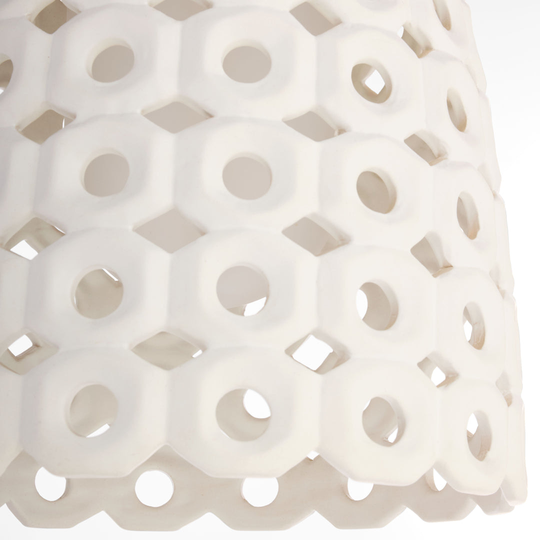 Varro Ceramic Pendant - Aged Brass