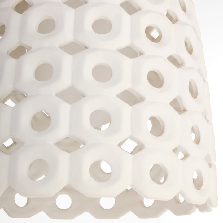 Varro Ceramic Pendant - Aged Brass
