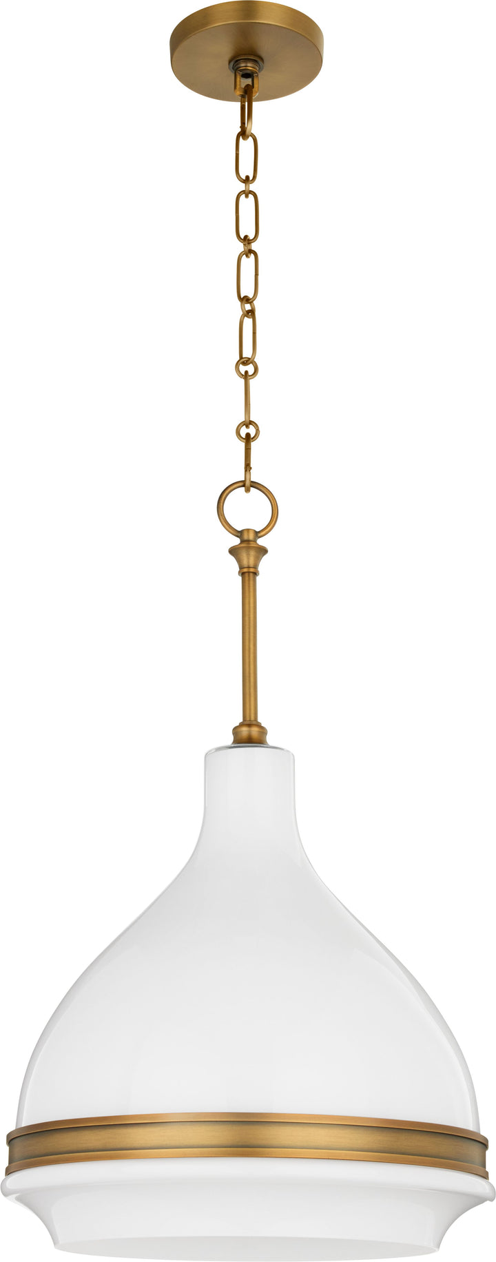 TILBROOK 14” 1 Light Case Glass Pendant - Brushed Brass
