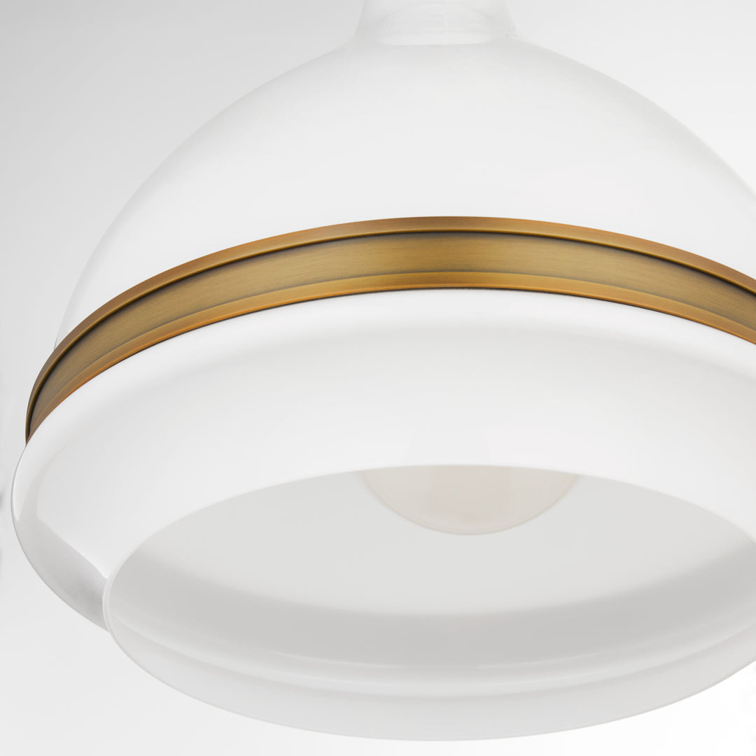 TILBROOK 14” 1 Light Case Glass Pendant - Brushed Brass