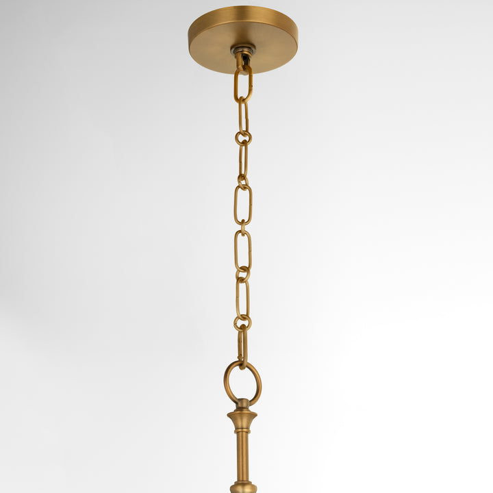 TILBROOK 18” 3 Light Case Glass Pendant - Brushed Brass
