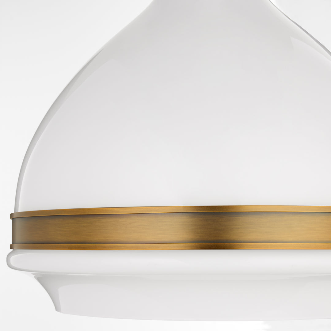TILBROOK 18” 3 Light Case Glass Pendant - Brushed Brass