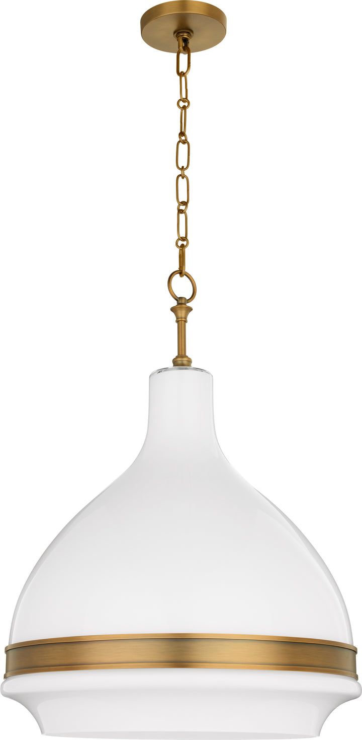 TILBROOK 18” 3 Light Case Glass Pendant - Brushed Brass