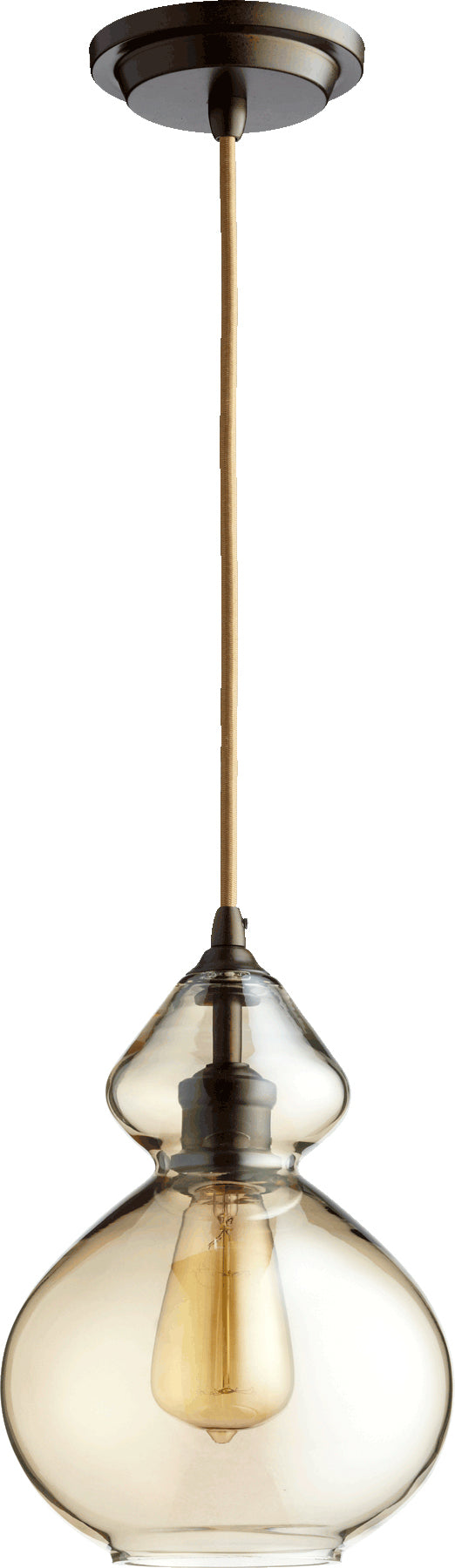 Amber Filament Pendant - Oiled Bronze
