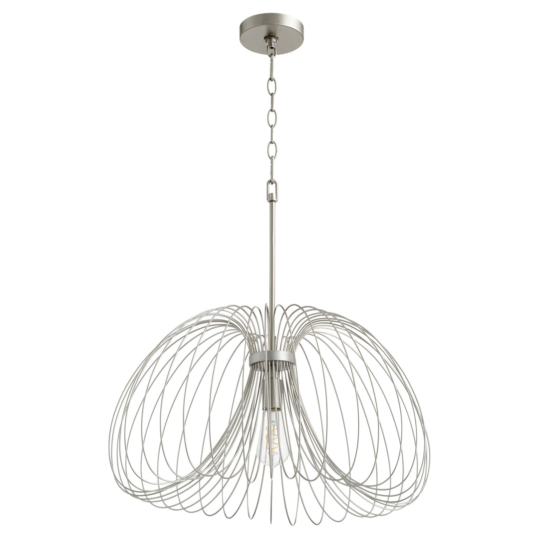 Loopy Loop 24" Pendant - Brushed Silver