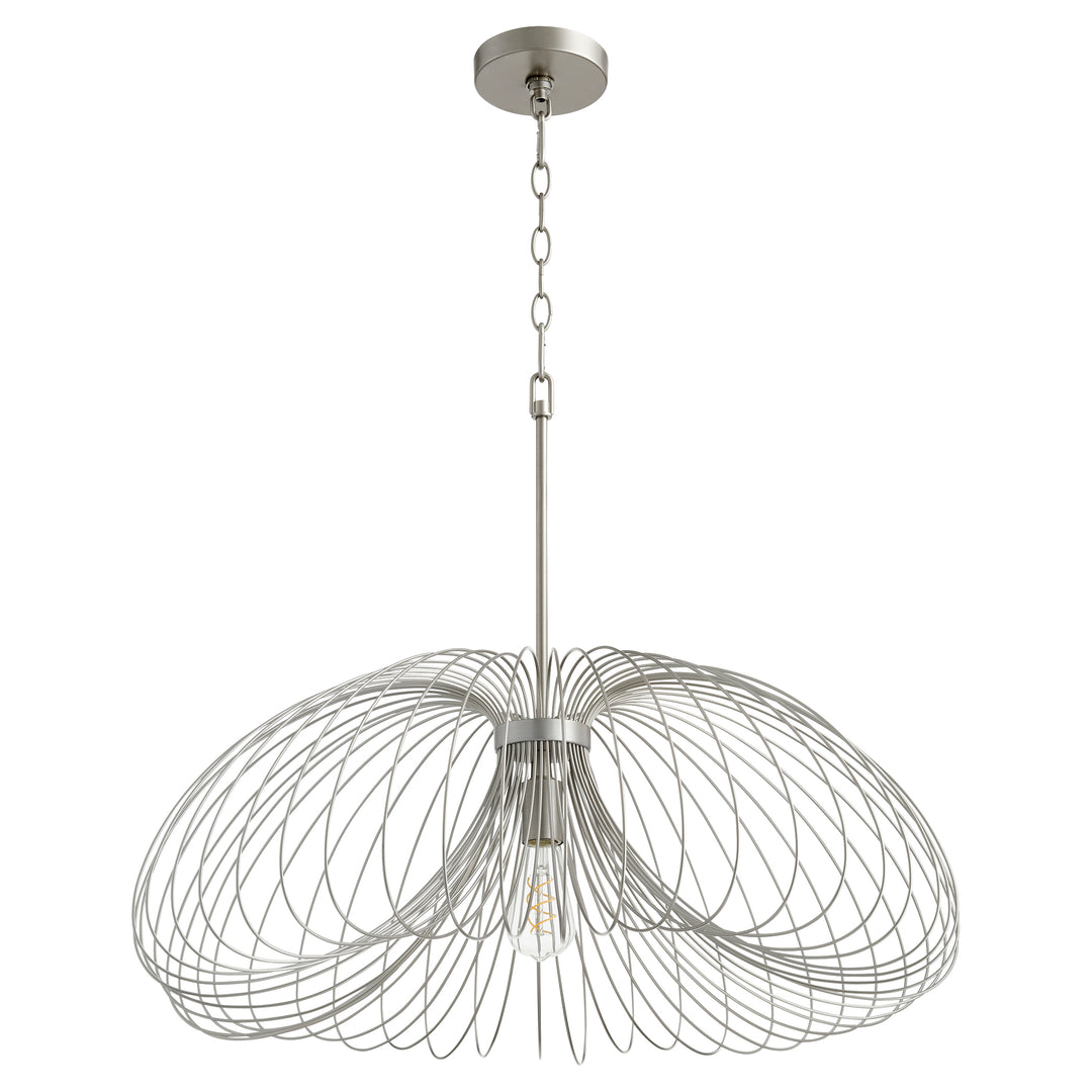 Loopy Loop 30" Pendant - Brushed Silver