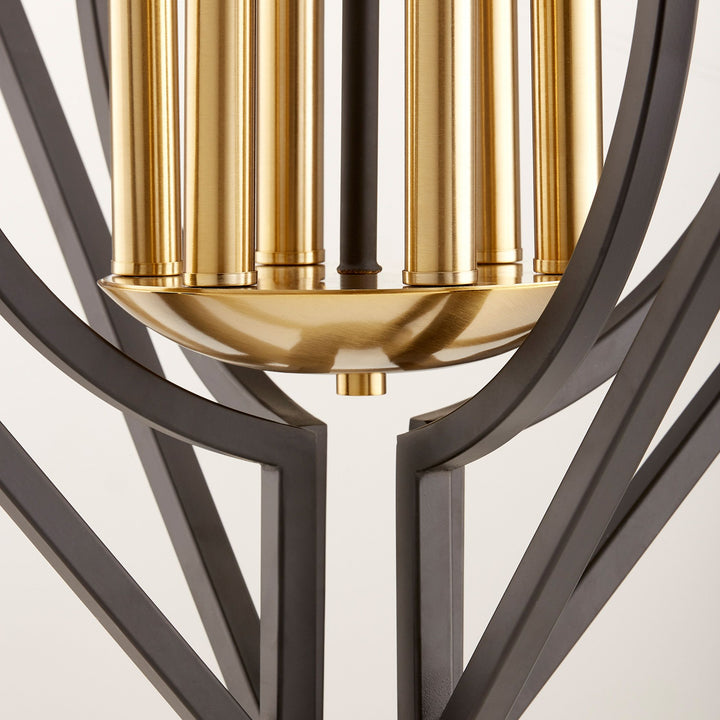 6 Light Pendant - Black