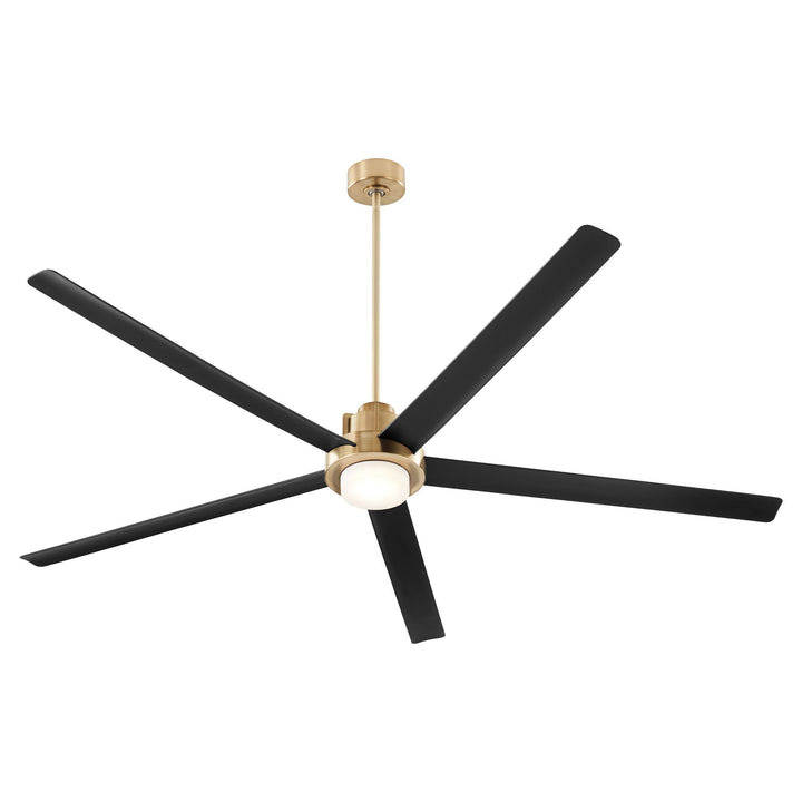 REVEL 80" Fan - Aged Brass / Matte Black