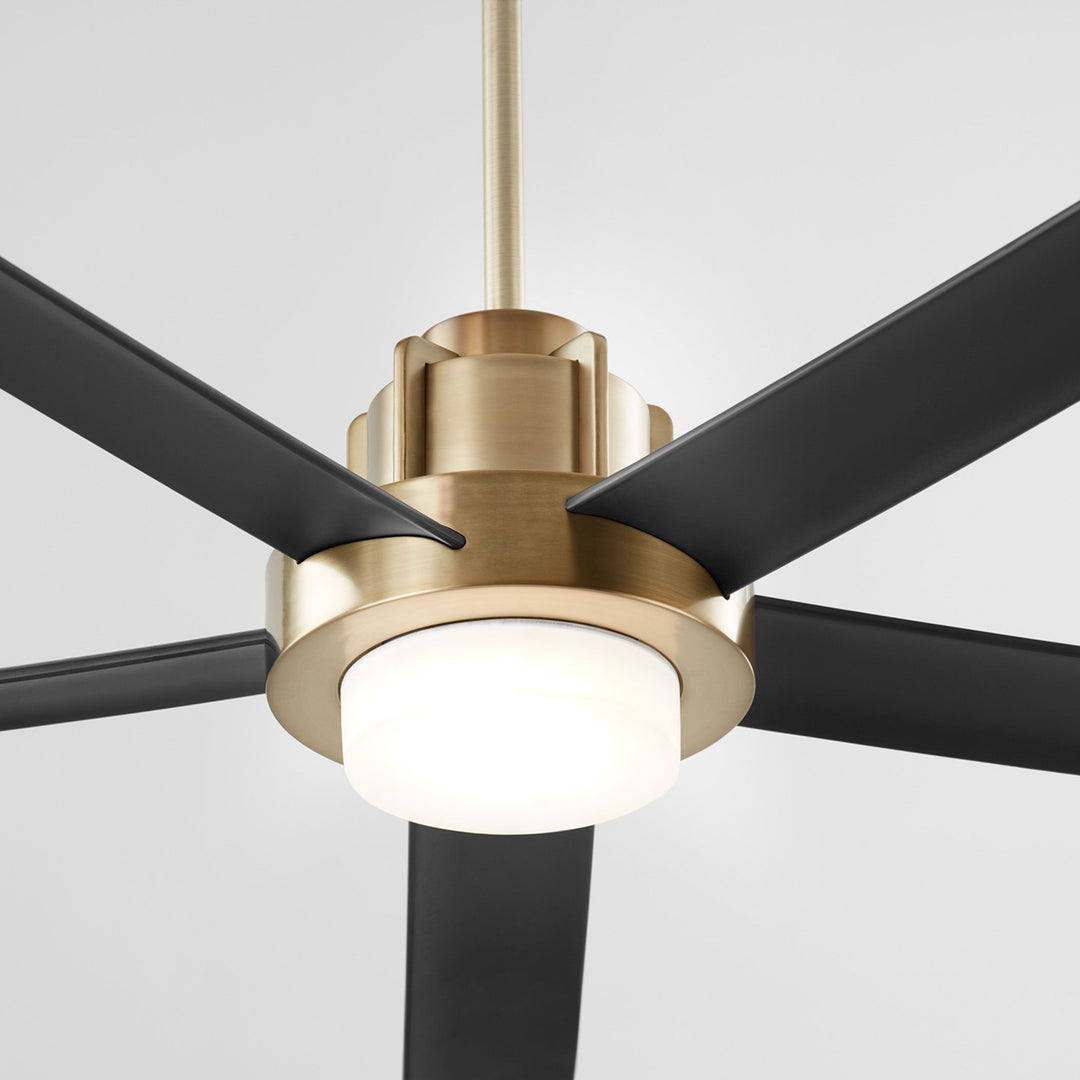 REVEL 80" Fan - Aged Brass / Matte Black