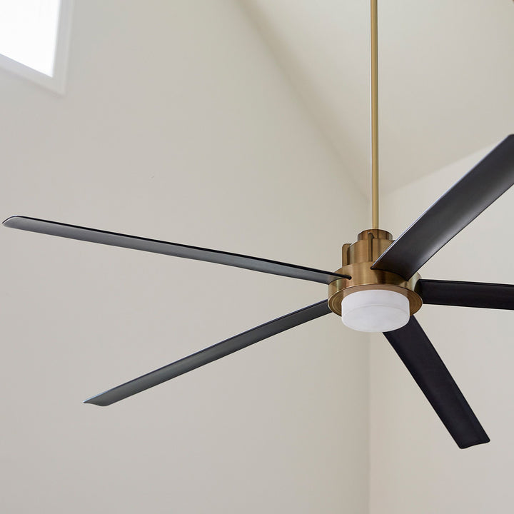 REVEL 80" Fan - Aged Brass / Matte Black