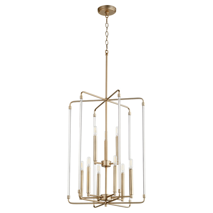 Optic 9 Light Entry - Aged Brass