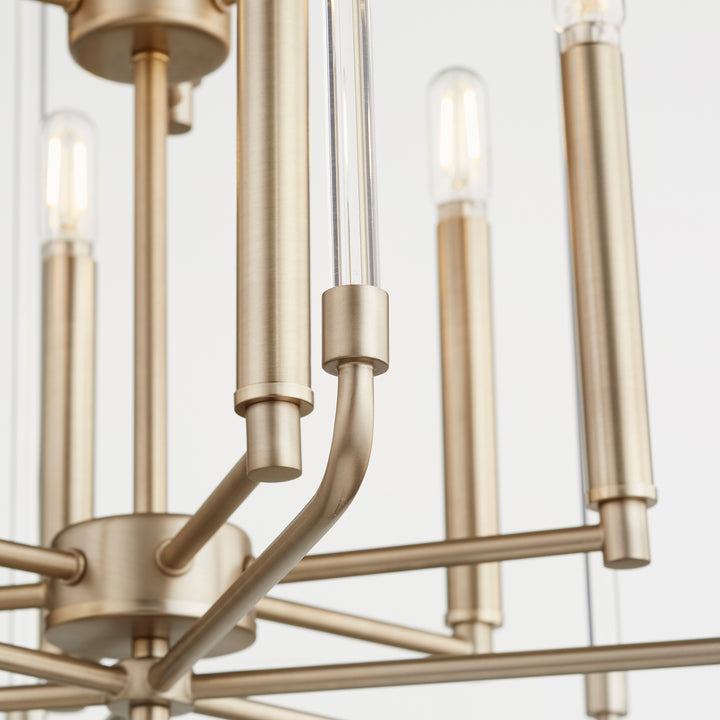 Optic 9 Light Entry - Aged Brass