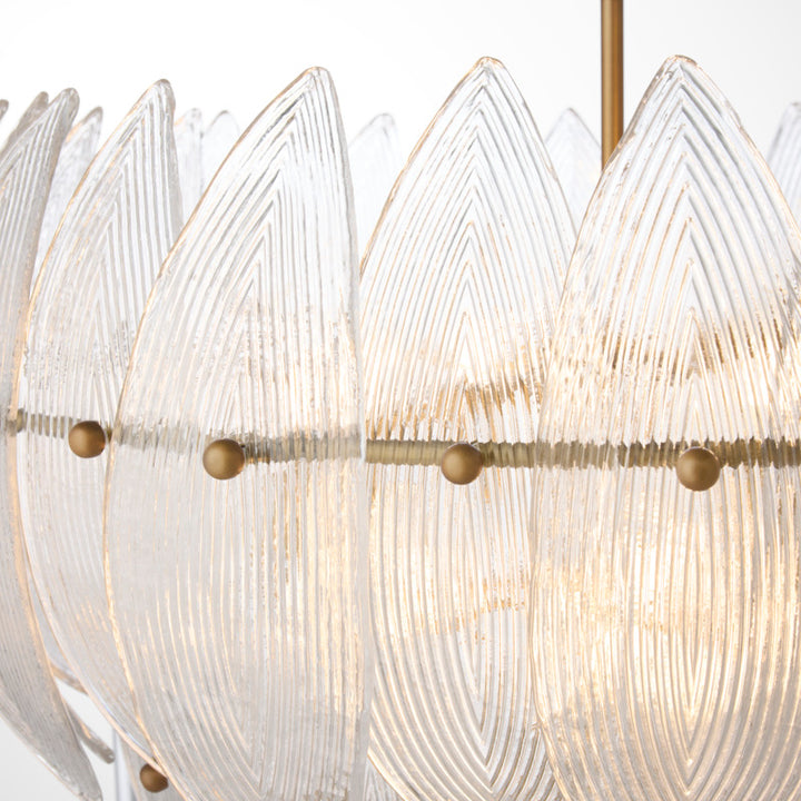 LAUREL 28" 8 Light Pendant - Brushed Brass