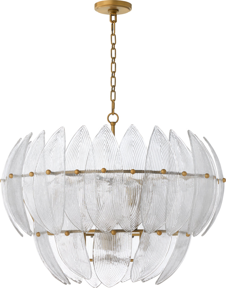 LAUREL 28" 8 Light Pendant - Brushed Brass