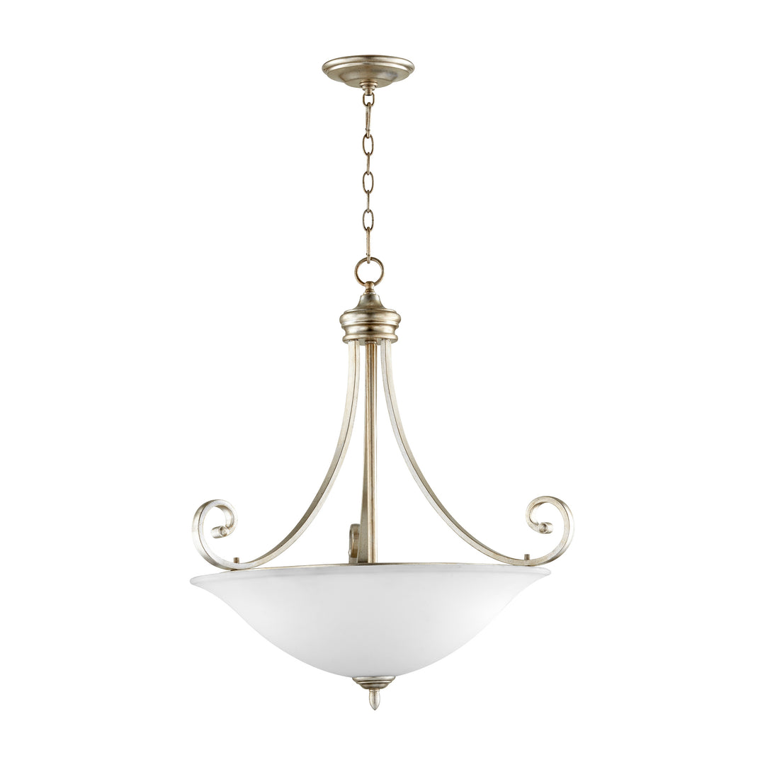 BRYANT 4 Light Pendant - Aged Silver Leaf