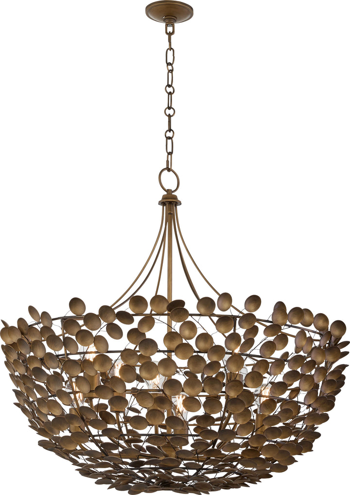 PRIVET 35" 6 Light Pendant - Natural Brass