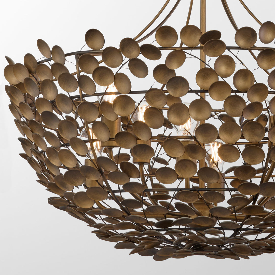 PRIVET 35" 6 Light Pendant - Natural Brass