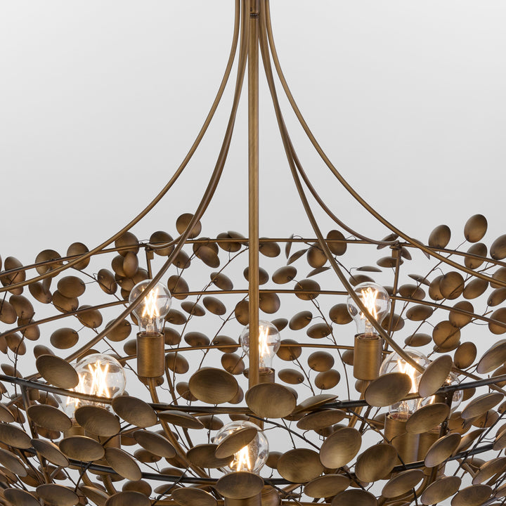 PRIVET 35" 6 Light Pendant - Natural Brass